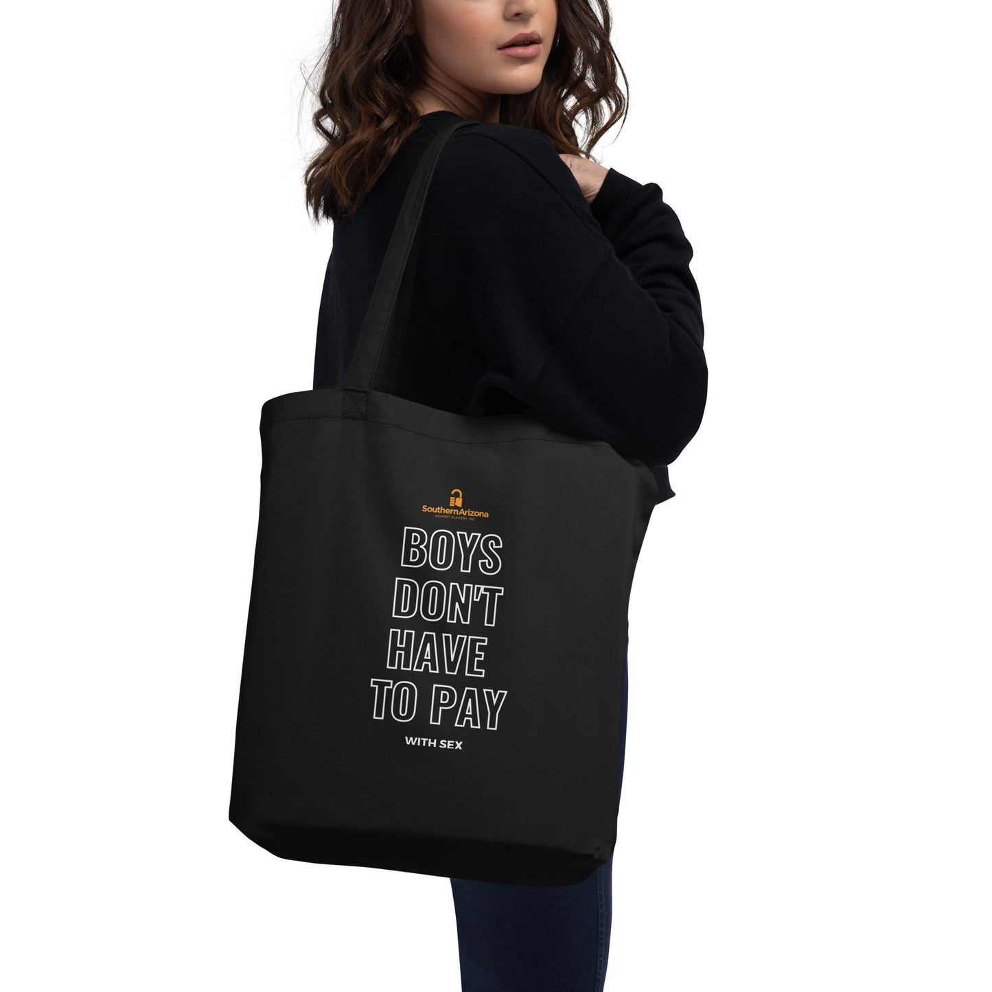 GIRLS & BOYS DON'T HAVE TO PAY TOTE (BLACK)
